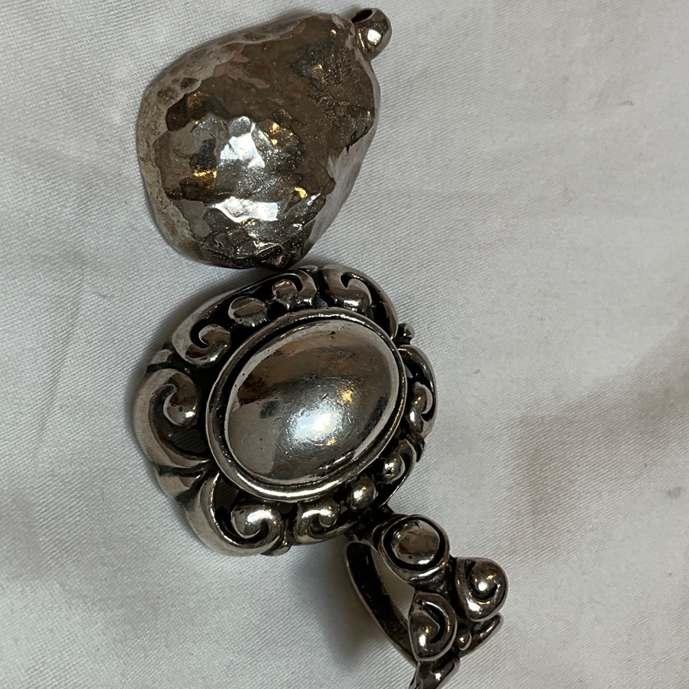 Silpada Silver Pendant with Hammered Detail